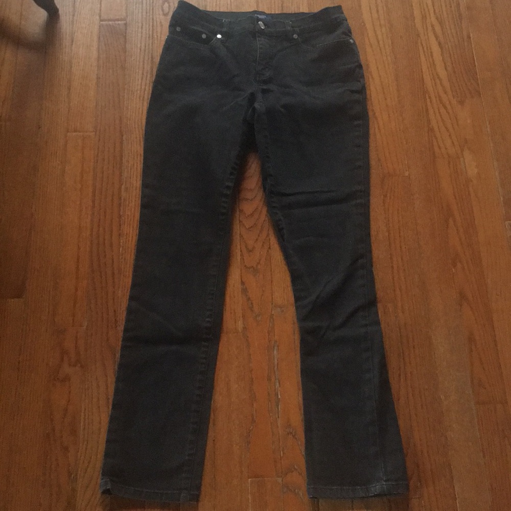 Chaps Straight Leg Black Jeans